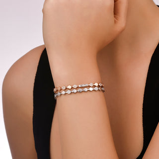 HONEYCOMB SIGNATURE PAVÊ GOLD DIAMOND BRACELET