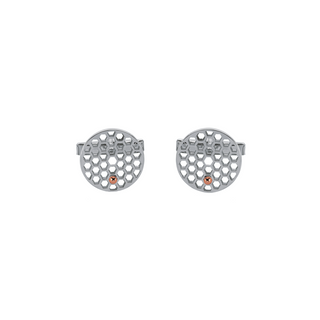 HONEYCOMB SILVER CUFFLINK