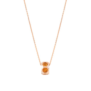 HONEYCOMB HALO GOLD DIAMOND CITRINE NECKLACE