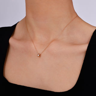 HONEYCOMB HALO GOLD DIAMOND MINI NECKLACE