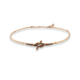 KUNDALINI GOLD BROWN DIAMOND RUBY CHOKER