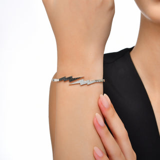LIGHTNING GOLD BLACK DIAMOND BRACELET