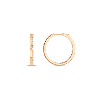 MONDRIAN GOLD DIAMOND HOOP EARRINGS