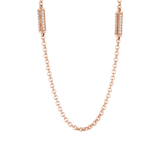 MONDRIAN GOLD DIAMOND CHAIN NECKLACE