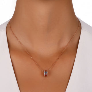 MONDRIAN GOLD DIAMOND SAPPHIRE SMALL NECKLACE