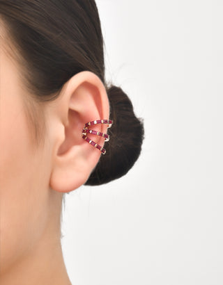 MONDRIAN GOLD RUBY EAR CUFF