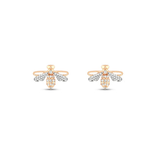 QUEEN BEE GOLD DIAMOND AMETHYST EARRINGS