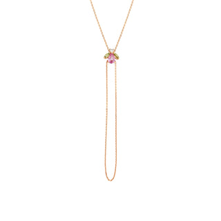 QUEEN BEE GOLD DIAMOND PINK SAPPHIRE HAND CHAIN