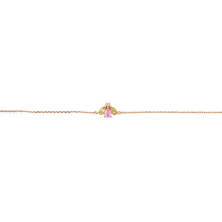 QUEEN BEE MAYA GOLD DIAMOND PINK SAPPHIRE BRACELET