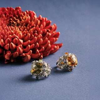 QUEEN BEE ARINNA GOLD DIAMOND CITRINE RING