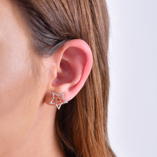 SIRIUS STAR GOLD DIAMOND SINGLE EARRING