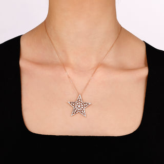 SIRIUS STAR GOLD BAGUETTE DIAMOND NECKLACE