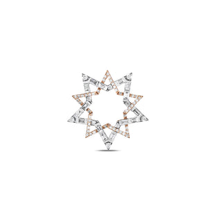 SIRIUS STAR GOLD BAGUETTE DIAMOND SINGLE EARRING
