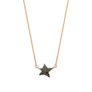 SIRIUS STAR GOLD BLACK DIAMOND SMALL NECKLACE