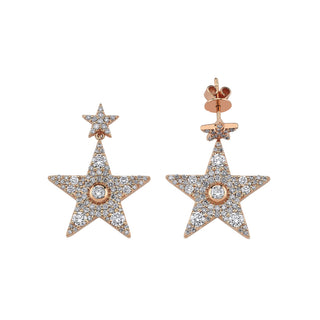 SIRIUS STAR GOLD DIAMOND EARRINGS