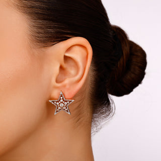 SIRIUS STAR GOLD DIAMOND EARRINGS