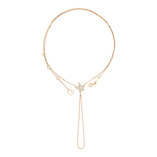 SIRIUS STAR GOLD DIAMOND HAND CHAIN