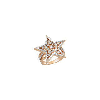 SIRIUS STAR GOLD BAGUETTE DIAMOND LARGE RING