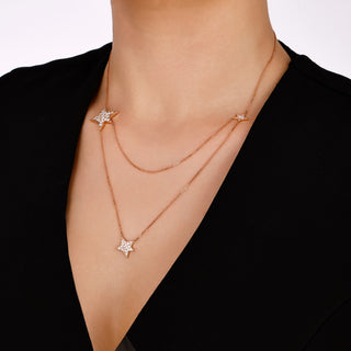 SIRIUS STAR GOLD DIAMOND NECKLACE