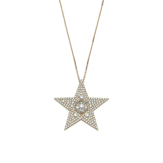 SIRIUS STAR GOLD DIAMOND STATEMENT NECKLACE