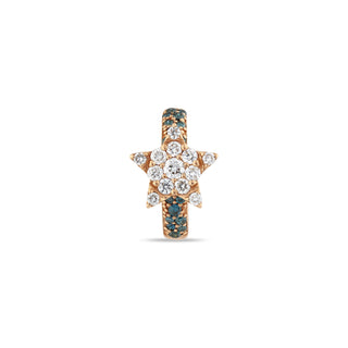 SIRIUS STAR PAVÉ GOLD BLUE DIAMOND EAR CUFF