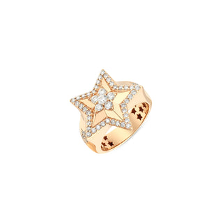 SIRIUS STAR PAVÊ GOLD DIAMOND RING