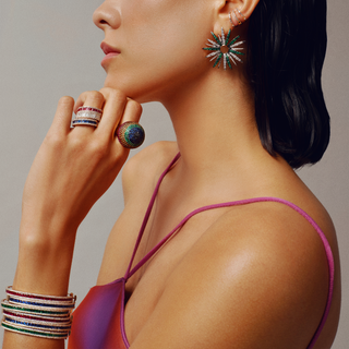 SOUL COLORS GOLD DIAMOND SAPPHIRE EMERALD RING