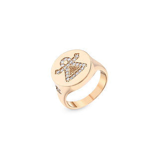 TANIT GOLD DIAMOND PINKY RING