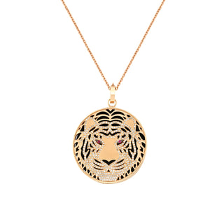 TIGER GOLD DIAMOND RUBY SMALL PENDANT