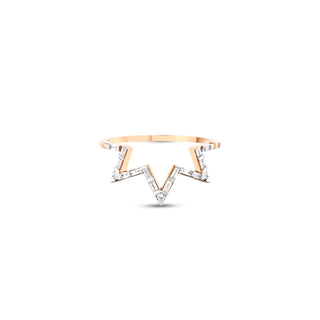 VENUS STAR 18K GOLD BAGUETTE DIAMOND RING