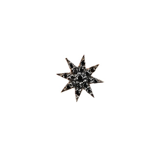 VENUS STAR GOLD BLACK DIAMOND SINGLE EARRING