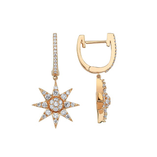 VENUS STAR GOLD DIAMOND EARRINGS