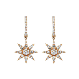 VENUS STAR GOLD DIAMOND EARRINGS