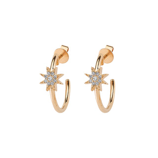 VENUS STAR GOLD DIAMOND EARRINGS
