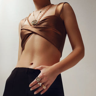 VENUS STAR GOLD BROWN DIAMOND RING