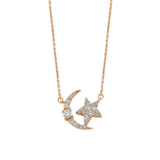THE MOON AND THE STAR GOLD DIAMOND NECKLACE