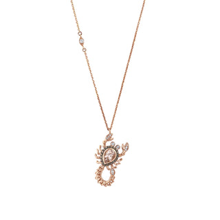 SCORPIO GOLD COGNAC DIAMOND MORGANITE NECKLACE