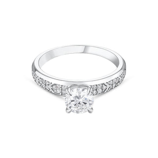 BRIDAL 18K GOLD DIAMOND SOLITARE RING