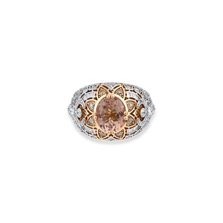 ARTEMIS 18K GOLD DIAMOND MORGANITE RING