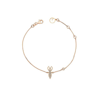 ARTEMIS GOLD DIAMOND BRACELET Bee Goddess