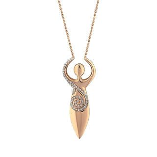 ARTEMIS GOLD DIAMOND NECKLACE Bee Goddess