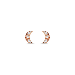 CRESCENT GOLD DIAMOND EARRINGS