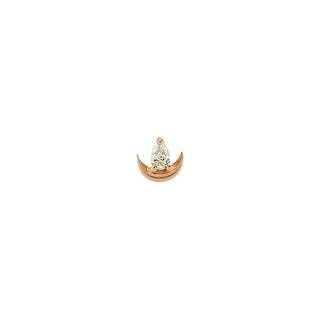 CRESCENT GOLD DIAMOND PIERCING