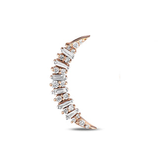 CRESCENT DIAMOND SINGLE EARRING