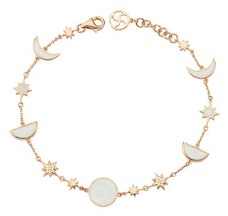 CRESCENT GOLD DIAMOND SMALL BRACELET