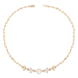 CRESCENT GOLD DIAMOND CHOKER