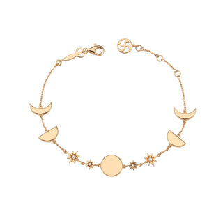 CRESCENT GOLD DIAMOND BRACELET