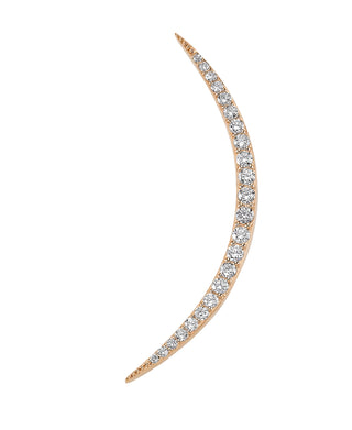 CRESCENT GOLD DIAMOND SINGLE EARRING