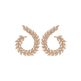 WHEAT GOLD DIAMOND EARRINGS
