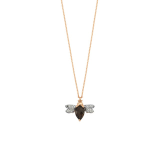 BEE GOLD SMOKY TOPAZ NECKLACE Bee Goddess